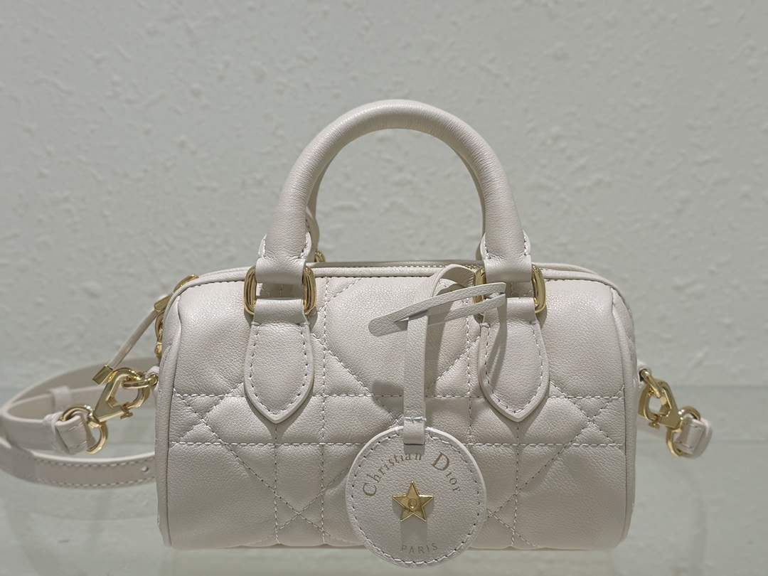 Dior Groove 17 Mini Bag White Macrocannage Calfskin